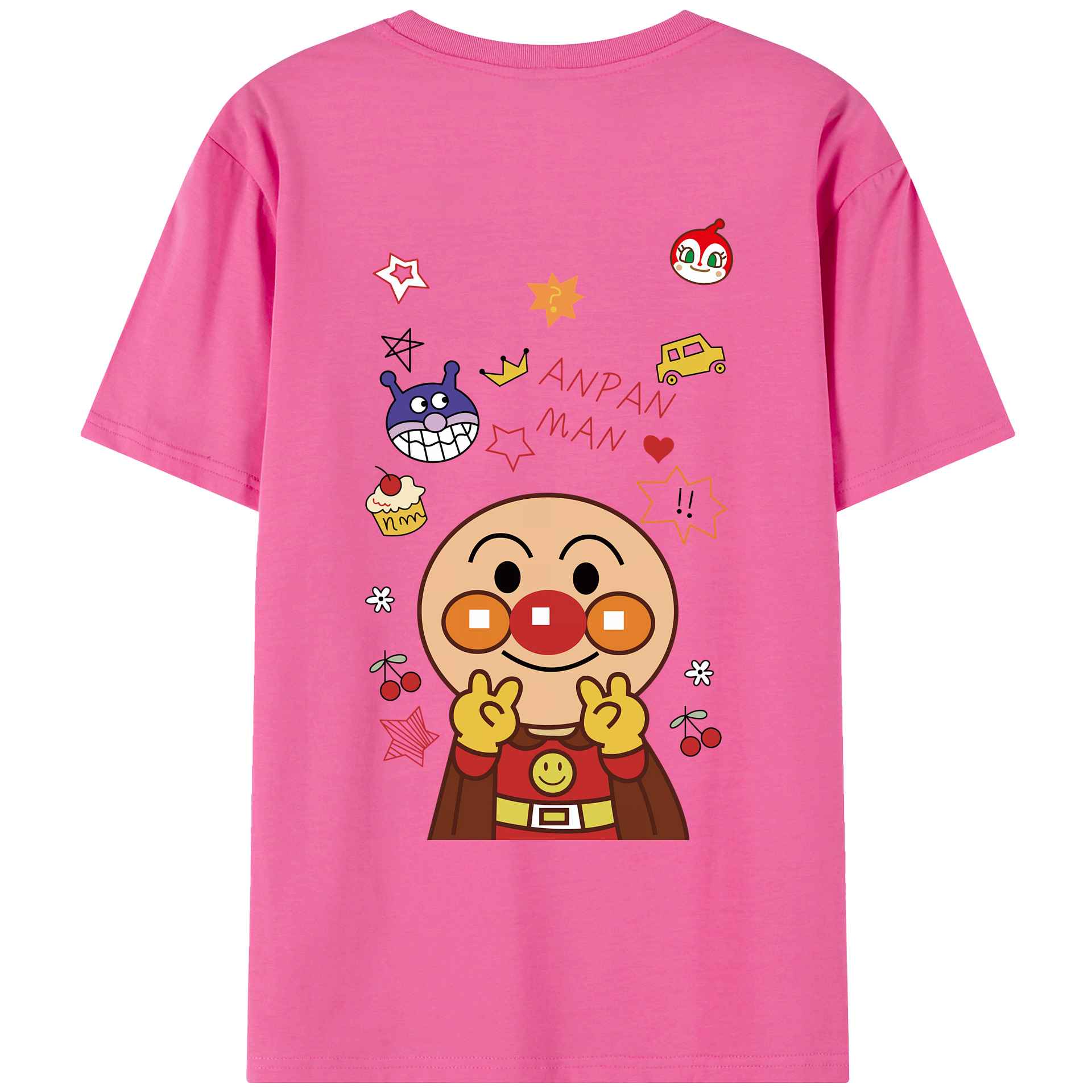 （画像用） アンパンマン Anpanman レディース半袖Tシャツ(バックプリント)